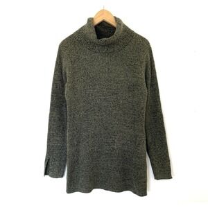 Banana Republic Womens Sweater Size L  Turtleneck Merino Extra Fine Wool‎ Olive